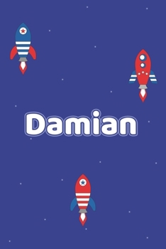 Damian: Vornamen Notizbuch für Jungen und Männer - Notizbuch, Notizheft oder Schreibheft für Schule, Uni, Beruf, Job oder Einschulung mit Blümchen - ... - Format 6x9 ca. DIN A5 (German Edition)