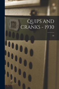 Paperback Quips and Cranks - 1930; 33 Book