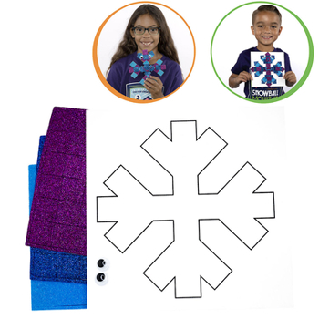 Vbs 2026 Snowball Mountain Challenge Craft Mosaic Sticker Snowflake (Pkg of 12): Find Your Strength in God