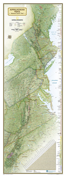 Map National Geographic Appalachian Trail Wall Map in Gift Box (18 X 48 In) Book