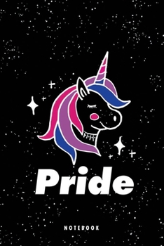 Bisexual Unicorn Notebook: Cute Blank Lined 120 Pages 6"x9" Journal Notebook for LGBT Pride, lesbian Pride, Gay Pride, Bi Bisexual Pride, Transgender ... Pride gift, Beautiful Glossy Cover Finish