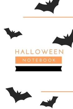Halloween Notebook: Simple Black Lined Paper Halloween Composition Book With Happy Scary Pumpkin Journal And Diary 100 Pages For Kids