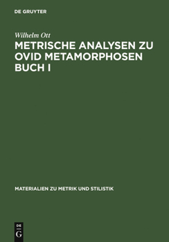 Hardcover Metrische Analysen Zu Ovid Metamorphosen Buch I [German] Book