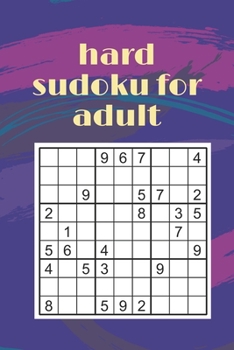 Paperback hard sudoku for adult: puzzle adult activity book to train your brain Book