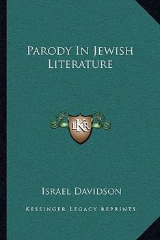 Paperback Parody In Jewish Literature Book