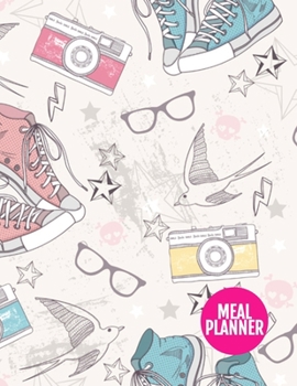 Meal Planner: Pretty 52 Weeks Pages for Tracking and Planning your Meals, Grocery Shopping List, Food Planner Prep Book | Large 8.5 x 11 Inch | 110 Pages  - Product Code XL 034420