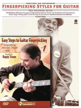 Hardcover Happy Traum Fingerpicking Pack: Includes Fingerpicking Styles for Guitar Book and Easy Steps to Fingerpicking Guitar DVD Book