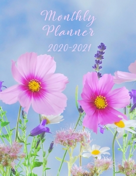 Paperback Monthly Planner 2020-2021: Calendar to write on, with wildflowers on cover Book