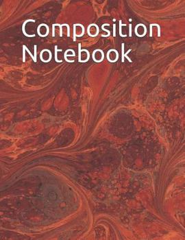 Paperback Composition Notebook: Red Abstract Pattern Composition Notebook 100 Pages College Ruled 8.5 X 11 Book
