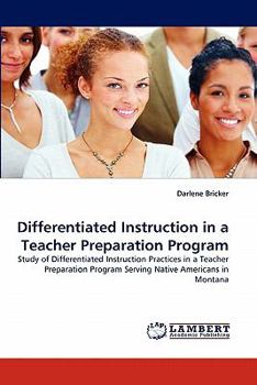 Paperback Differentiated Instruction in a Teacher Preparation Program Book