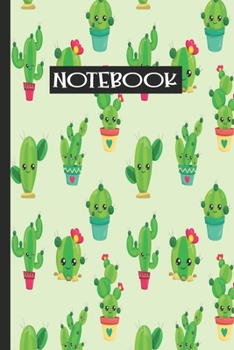 Paperback Notebook: Cactus : Seamless Pattern Journal Lined Pages Book