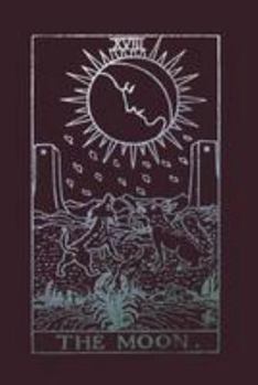 Paperback The Moon: Tarot Card Notebook Raisin Black 175-Page College-Rule Journal Book