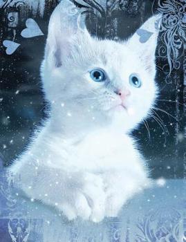 Paperback White Snow Blue Eye Cat Composition Notebook, Wide Ruled: Lined Student Exercise Book (Cute Kittens Series) Book