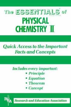 Paperback The Essentials of Physical Chemistry II Book