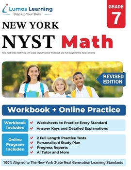 Paperback New York State Test Prep: 7th Grade Math Practice Workbook and Full-length Online Assessments: NYST Study Guide Book