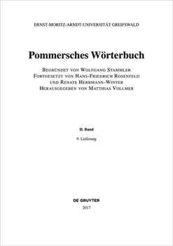 Paperback Pommersches Wörterbuch 9 Lieferung (2) [German] Book