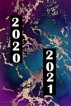 2020/ 2021: Kalender für das jahr 2020 und 2021 mit Mamor Cover / Register für Adressen von A-Z (German Edition)