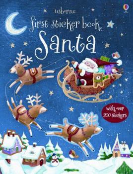 Paperback Usborne First Sticker Book: Santa Book