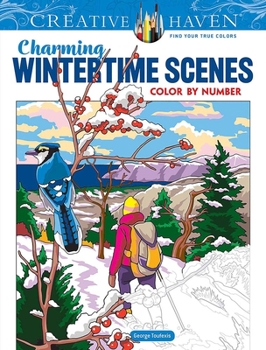 Paperback Creative Haven Charming Wintertime Scenes Color by Number Book