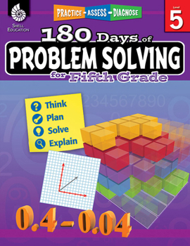 Paperback 180 Days of Problem Solving for Fifth Grade: Practice, Assess, Diagnose Book