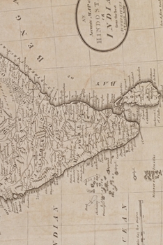 1800 Map of Hindostan or India - a Poetose Notebook / Journal / Diary (50 Pages/25 Sheets)