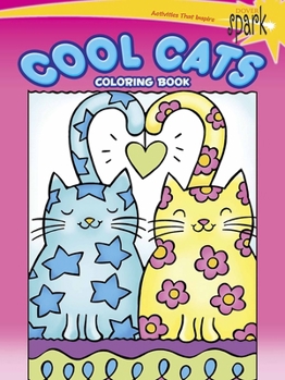 Paperback Spark Cool Cats Coloring Book