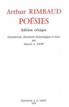 Paperback Poesies: Edition Critique; Introduction, Classement Chronologique Et Notes Par Marcel A. Ruff [French] Book