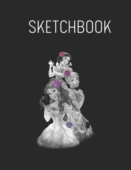 Sketchbook: Disney Snow White Fairest Floral Wreath Graphic Spring Flowers - Leaves Blank Sketchbook Blank White Pages for Drawing - Sketching - ... 110 Pages Cute Flower Professional Business