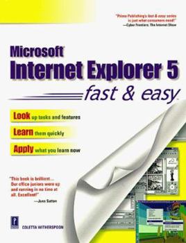 Paperback Internet Explorer 5 Fast and Easy Book