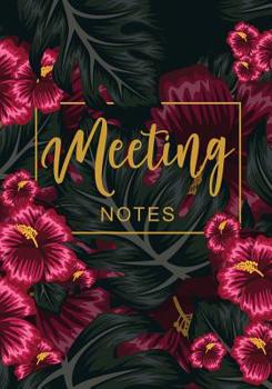 Paperback Meeting Notes: Business Notebook for Meetings and Organizer Taking Minutes Record Log Book Action Items & Notes Book