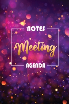 Paperback Meeting Notes Agenda: Business Record and Writing with Action Items - To Do Lists Book