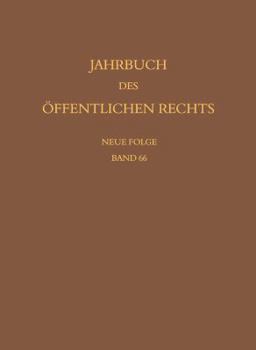 Hardcover Jahrbuch Des Offentlichen Rechts Der Gegenwart [German] Book