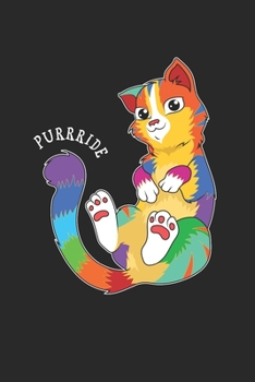 Paperback Purride Notebook - Gay Pride Cat Journal Planner Owner: Lgbtq Flag Organizer For Men Women Daily Calendar Quarterly Book