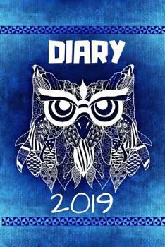 Paperback Diary 2019: Owl Art Abstract Book