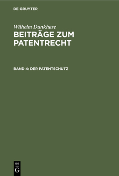 Hardcover Der Patentschutz [German] Book