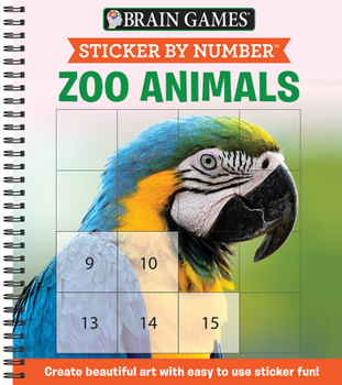 Spiral-bound Sticker by Number: Zoo Animals Book