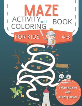 Paperback Maze Activity and Coloring Book