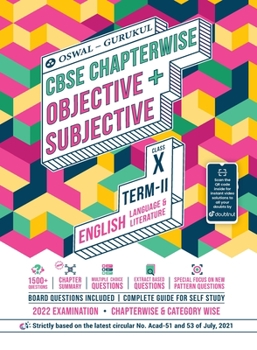 Paperback English Chapterwise Objective + Subjective for CBSE Class 10 Term 2 Exam Book