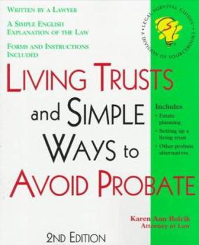Paperback Living Trusts and Simple Ways to Avoid Probate Book