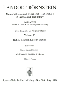 Hardcover Carbon-Centered Radicals I / Kohlenstoffradikale I Book