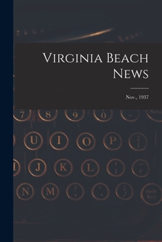 Paperback Virginia Beach News; Nov., 1937 Book