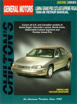 Paperback GM Lumina, Grand Prix, Cutlass Supreme, and Regal, 1988-96 Book