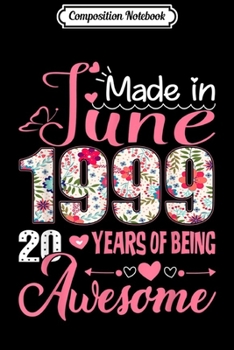Composition Notebook: Womens Made in JUNE 1965 Floral 54 Born To Be Being Awesome Journal/Notebook Blank Lined Ruled 6x9 100 Pages