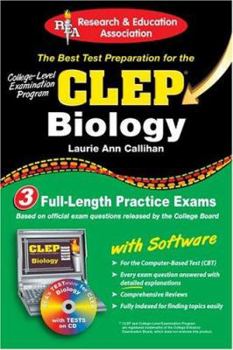 Paperback CLEP Biology (Rea) - The Best Test Prep for the CLEP Exam: With Rea's Testware [With CDROM] Book