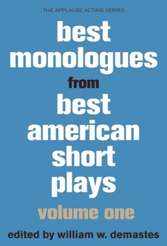 Paperback Best Monologues from Best American Short Plays: Volume One Book