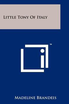 Paperback Little Tony of Italy Book