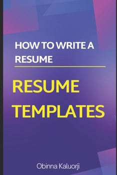Paperback How To Write a Resume: Resume Templates Book