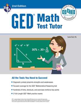 Paperback GED Math Test Tutor, for the 2023 GED Test, 2nd Edition Book