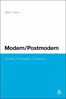 Hardcover Modern/Postmodern: Society, Philosophy, Literature Book