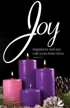 Loose Leaf Joy Advent Candle Sunday 3 Bulletin (Pkg of 50) Book